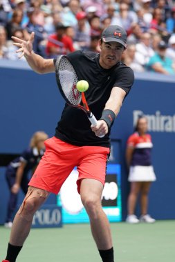 Bize açık 2017 karışık çiftler final maçı sırasında eylem Jimmy Murray Büyük Britanya'nın şampiyonu 