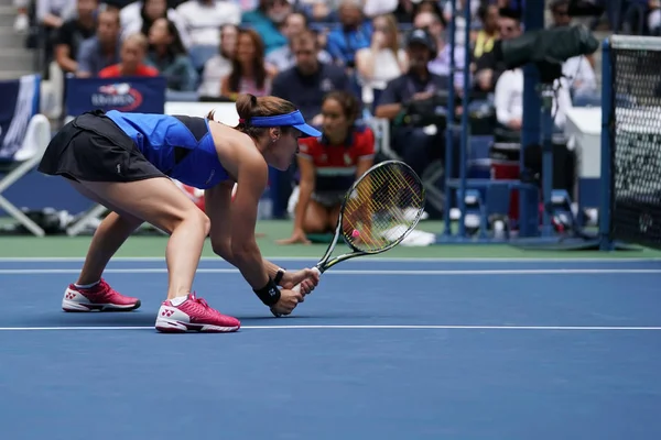 Us open 2017 Mixed-Doppelsiegerin Martina Scharingis aus der Schweiz in Aktion im Finale — Stockfoto