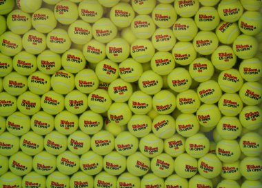 US Open Wilson tennis balls at Billie Jean King National Tennis Center in New York clipart