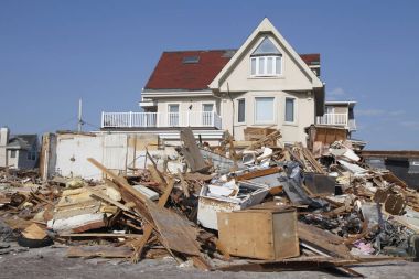 Far Rockaway, New York kasırga Sandy sonrasında sahil evi yok