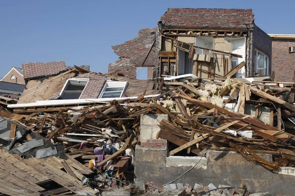 Casa de playa destruida tras el huracán Sandy en Far Rockaway, Nueva York —  Fotos de Stock