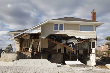 Far Rockaway, New York kasırga Sandy sonrasında sahil evi yok.