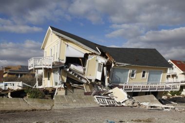 Far Rockaway, New York kasırga Sandy sonrasında sahil evi yok.