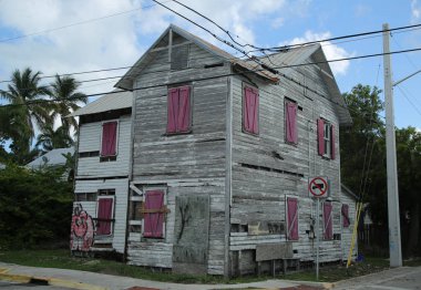 Terk edilmiş evde şehir Key West, Florida