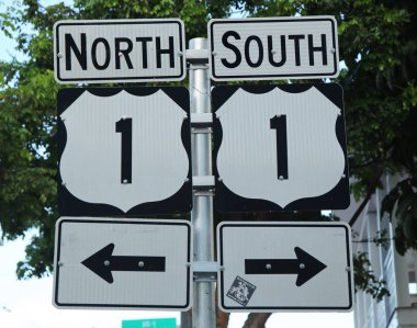Key West, Florida, ABD ABD Route 1 işareti