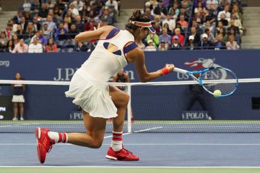 Grand Slam şampiyonu Garbina Muguruza İspanya onun bize açık 2017 yuvarlak 4 maç sırasında eylem