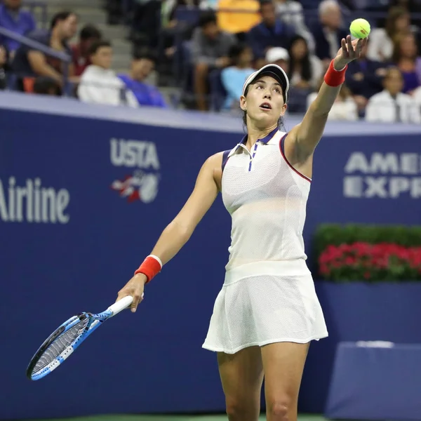 Grand Slam şampiyonu Garbina Muguruza İspanya onun bize açık 2017 yuvarlak 4 maç sırasında eylem