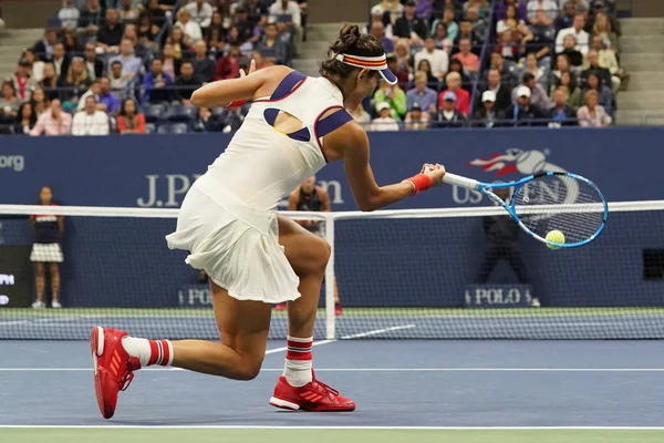 Grand Slam şampiyonu Garbina Muguruza İspanya onun bize açık 2017 yuvarlak 4 maç sırasında eylem
