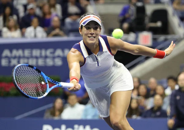 Grand Slam şampiyonu Garbina Muguruza İspanya onun bize açık 2017 yuvarlak 4 maç sırasında eylem