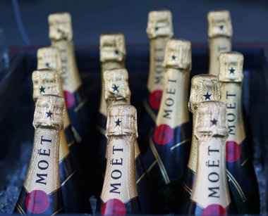 Ulusal Tenis Merkezi bize açık 2017 sırasında sunulan Moet ve Chandon şampanya