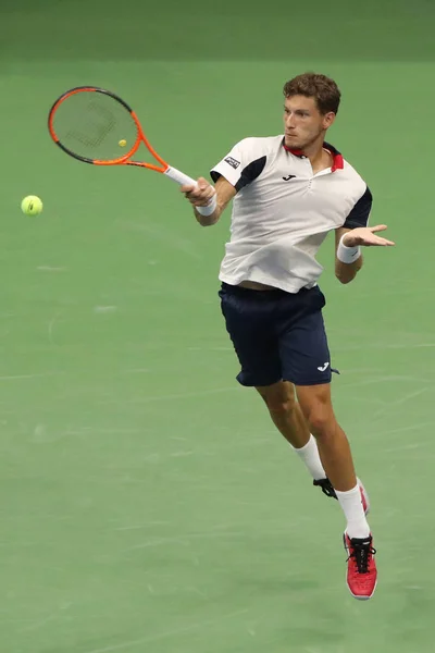 Professionele tennisspeelster Pablo Carreno Busta van Spanje in actie tijdens zijn ronde 4 match op 2017 Us Open — Stockfoto