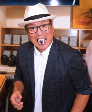 Iron Chef Masaharu Morimoto bize açık gıda önizleme New York'ta tadımı sırasında