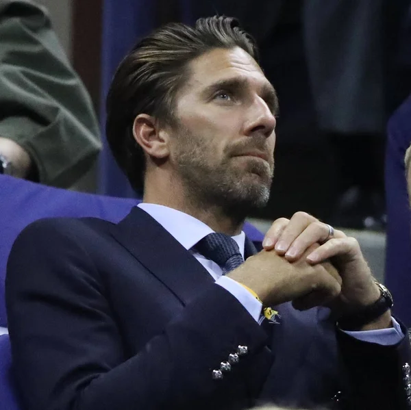 El portero de los New York Rangers Henrik Lundqvist asiste a la ceremonia de inauguración del US Open 2017 — Foto de Stock