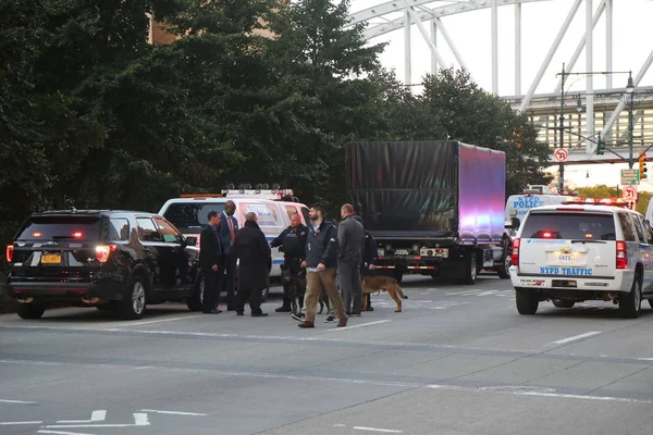 Terror attack crime scene in lower Manhattan in New York — Stock Photo, Image