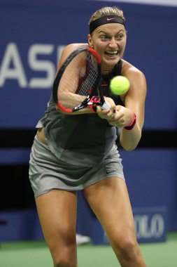  Eylem sırasında onun bize açık 2017 yılında iki kez Grand Slam şampiyonu Petra Kvitova yuvarlak 4 maç