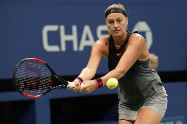  Eylem sırasında onun bize açık 2017 yılında iki kez Grand Slam şampiyonu Petra Kvitova yuvarlak 4 maç