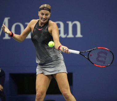  Eylem sırasında onun bize açık 2017 yılında iki kez Grand Slam şampiyonu Petra Kvitova yuvarlak 4 maç