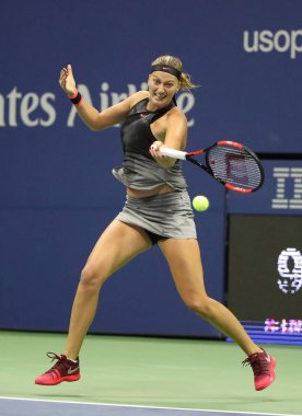  Eylem sırasında onun bize açık 2017 yılında iki kez Grand Slam şampiyonu Petra Kvitova yuvarlak 4 maç