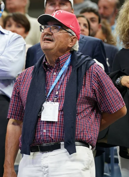 Robert Federer, padre di Roger, durante gli US Open 2017 al Billie Jean King National Tennis Center — Foto Stock