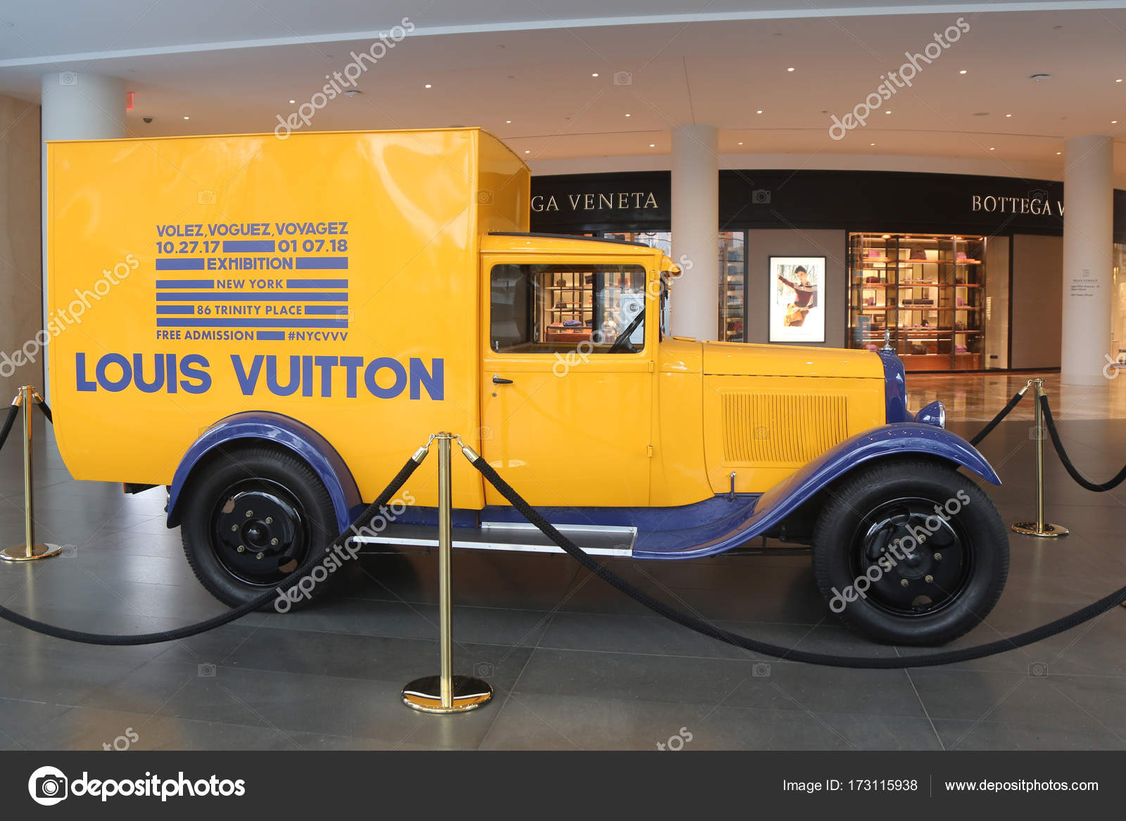 Delivery Van For The Fashion Store Louis Vuitton Stock Photo