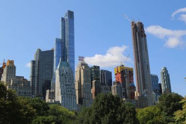 Manhattan'daki Central Park New York şehir manzarası