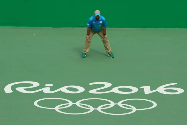 Rio Janeiro Brazil August 2016 Line Judge Tennis Match Rio — Stock Photo, Image