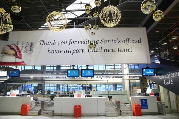 Rovaniemi Finlândia Fevereiro 2017 Aeroporto Rovaniemi Lapônia Finlândia Aeroporto Oficial — Fotografia de Stock