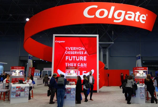 New York November 2017 Colgate Booth Greater Dental Meeting New — Stock Photo, Image