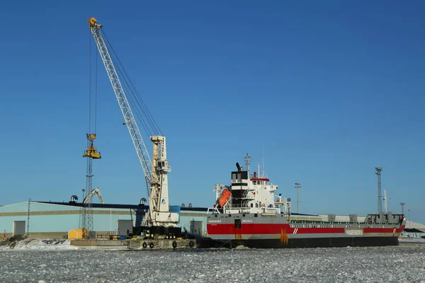 Kemi Finland February 2017 General Cargo Ship Eemsborg Docked Port — Stock Photo, Image