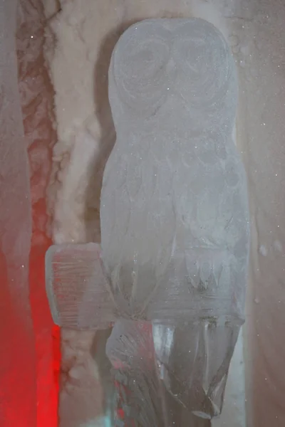 Рованиеми Финляндия Февраля 2017 Года Ледовая Скульптура Arctic Snow Hotel — стоковое фото