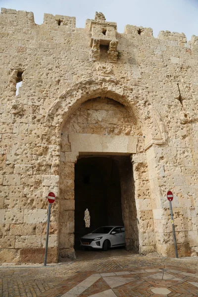 Jerusalem Srail Nisan 2017 Kudüs Eski Şehrin Zion Kapısı — Stok fotoğraf