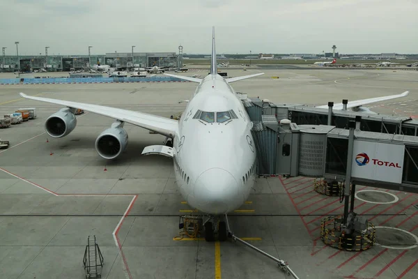 Frankfurt Main Tyskland Maj 2017 Lufthansa Boeing 747 Asfalten Frankfurt — Stockfoto