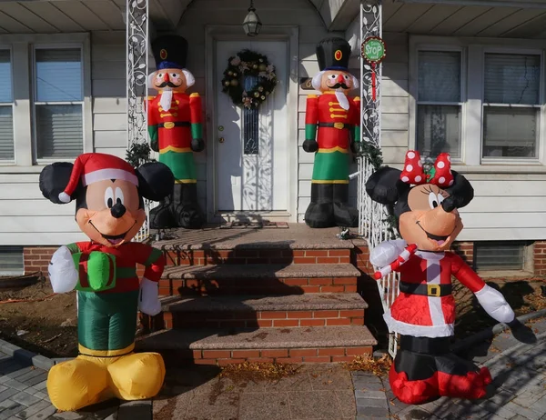 Brooklyn New York December 2017 Christmas House Decoration Brooklyn New — Stock Photo, Image