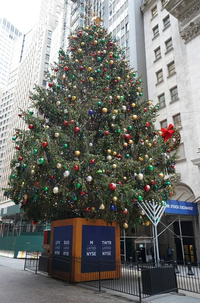 New York City December 2017 New York Stock Exchange Christmas — Stock Photo, Image