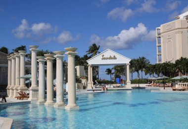 Nassau, Bahamalar - 3 Aralık 2017: Sandalet Kraliyet Bahama lüks Resort Nassau, Bahamalar