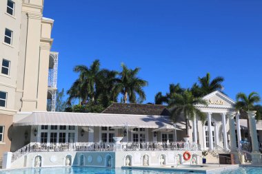 Nassau, Bahamalar - 3 Aralık 2017: Sandalet Kraliyet Bahama lüks Resort Nassau, Bahamalar