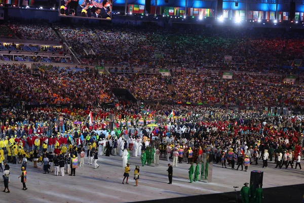 Rio Janeiro Brasil Agosto 2016 Cerimônia Abertura Dos Jogos Olímpicos — Fotografia de Stock