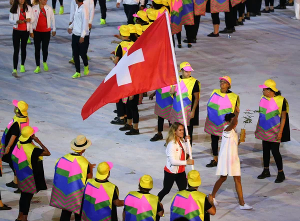 Rio Janeiro Brasilien August 2016 Das Olympische Team Der Schweiz — Stockfoto