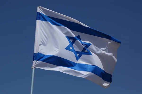 Flaga Izraela Wysokie Loty — Zdjęcie stockowe