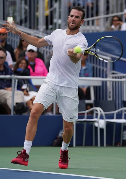 New York Settembre 2017 Tennista Professionista Adrian Mannarino Francia Azione — Foto Stock