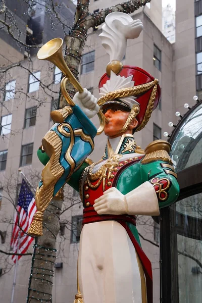 New York City Prosince 2017 Dřevěná Hračka Voják Trubač Vánoční — Stock fotografie
