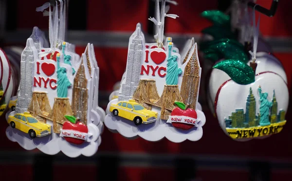 Nova Iorque Dezembro 2017 Enfeites Natal Temáticos Cidade Nova York — Fotografia de Stock