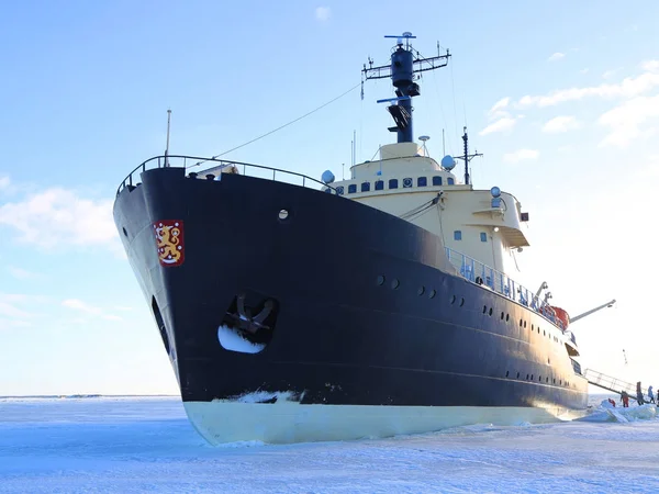 Kemi Finlandia Febrero 2017 Rompehielos Ártico Sampo Durante Crucero Único — Foto de Stock