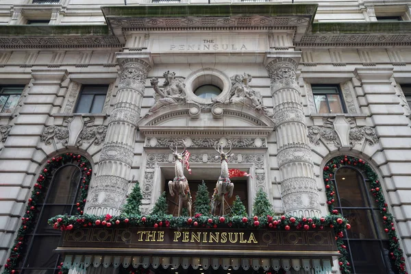 New York December 2017 Peninsula New York Hotel Ingericht Voor — Stockfoto
