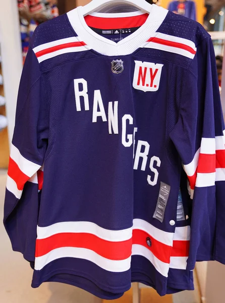 New York December 2017 New York Rangers Jersey Tentoongesteld Nhl — Stockfoto