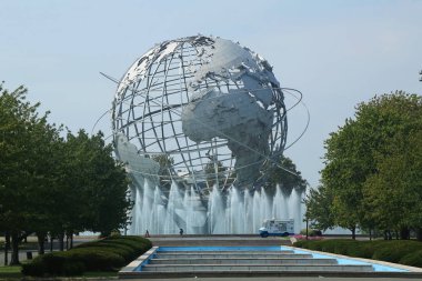 New York - Eylül 10, 2016: 1964 New York dünya s adil Unisphere Flushing Meadows Park. 700 000 £ ağırlığında ve 140 ayak yükselen dünya s en büyük küresel yapısı, öyle
