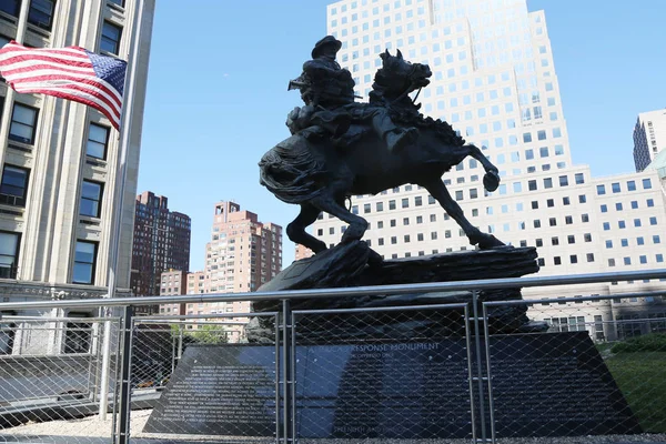 New York Juillet 2017 America Response Monument Sous Titré Oppresso — Photo