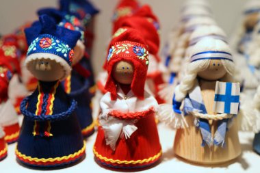 Helsinki, Finlandiya - 16 Şubat 2017: Helsinki, Finlandiya için ekranda yerel Hatıra Eşyası