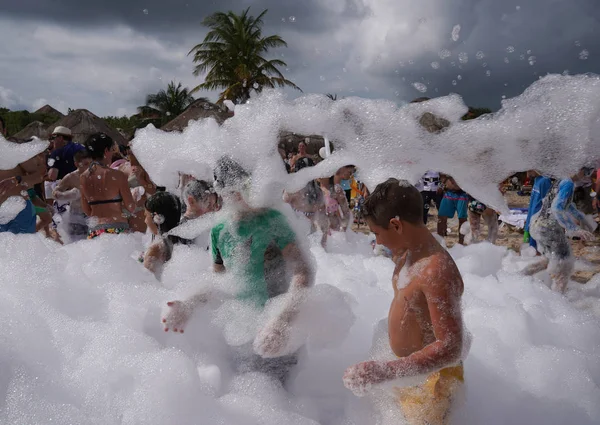 Playa Del Carmen Messico Dicembre 2017 Festa Spiaggia All Iberostar — Foto Stock