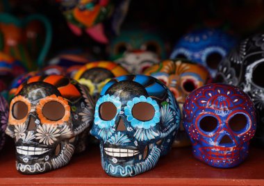 Playa Del Carmen, Meksika - 3 Ocak 2018: Playa Del Carmen, Meksika beach pazarda ekranda yerel Hatıra Eşyası